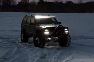 Jeep Cherokee Suspension Lift Kit - Rear - Rough Country - 4.5 Inch M1 with Rear AAL - '85-'01